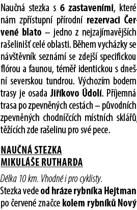 Nau n stezka s 6 zastaven mi, kter  n m zp  stupn  p  rodn  rezervaci  erven  blato – jedno z nejzaj mav j  ch ra el...