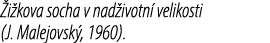 i kova socha v nad ivotn velikosti (J. Malejovsk , 1960).