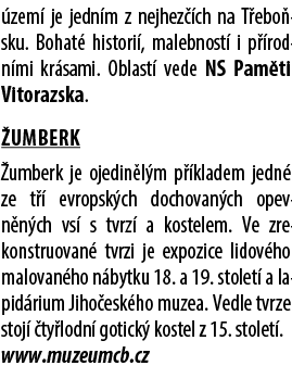  zem je jedn m z nejhez  ch na T ebo sku. Bohat  histori , malebnost  i p  rodn mi kr sami. Oblast  vede NS Pam ti V...
